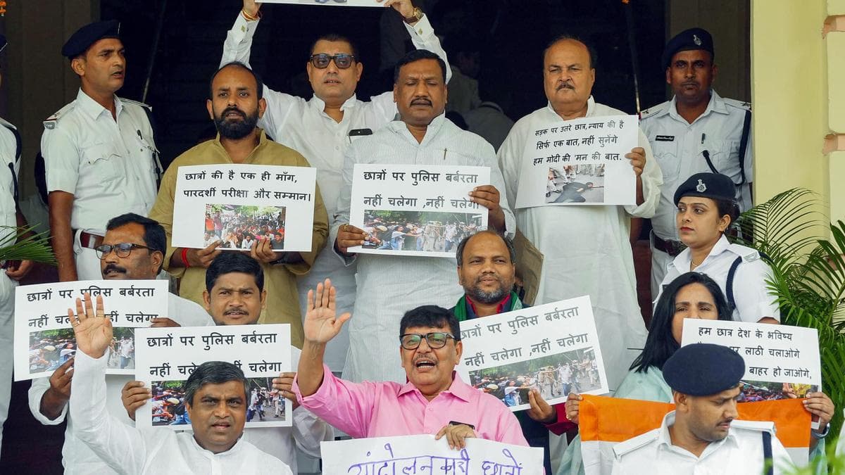 Pandemonium in both Houses of the legislature over Patna protests