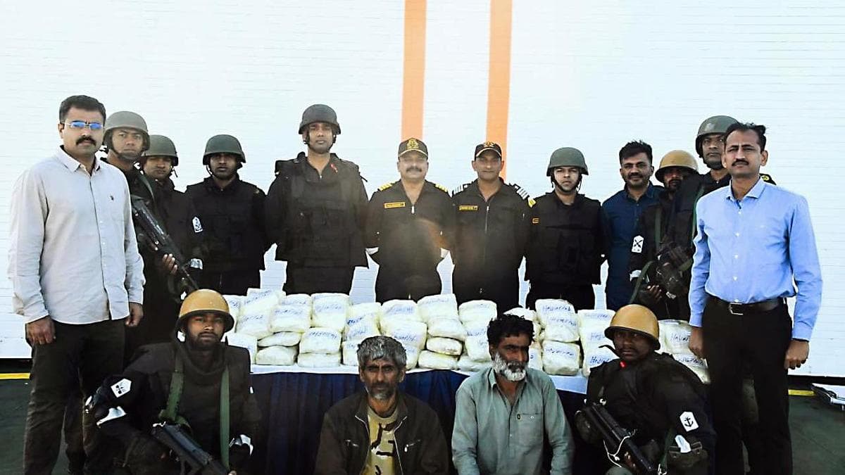 Two Iranians held with over 200 kg suspected chemical substance off Gujarat