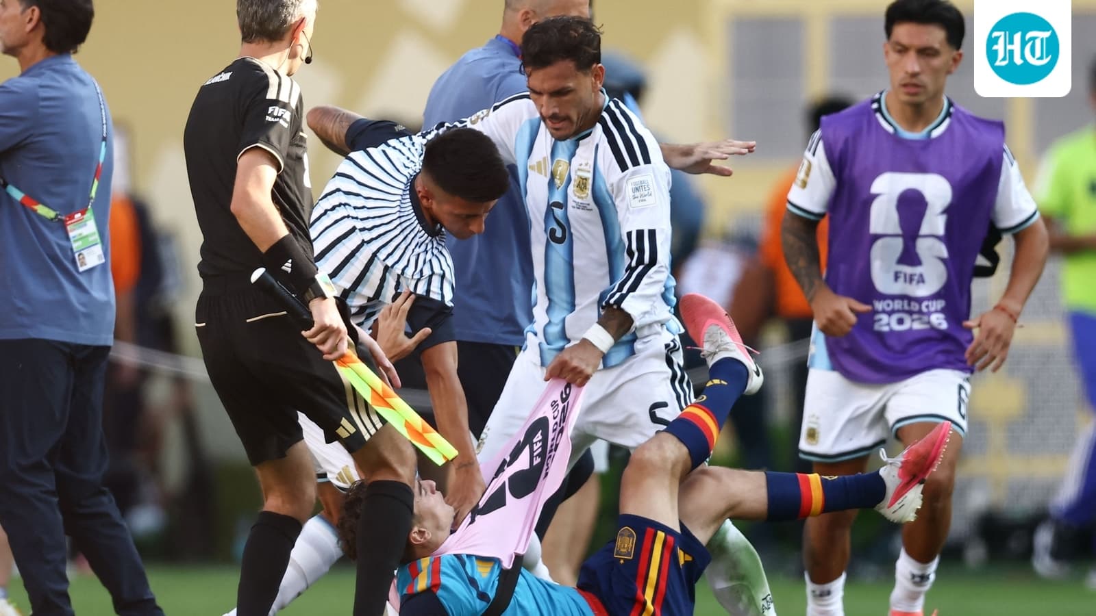 FIFA deletes red card given to Argentina's Leandro Paredes for jabbing Spain's Eric Garcia, no disciplinary action yet
