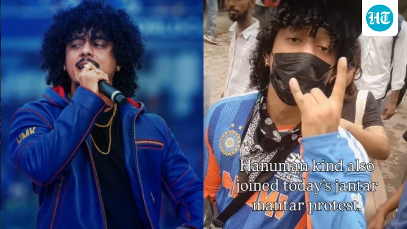 Hanumankind protests with students at Chalo Sansad march in Delhi; comments on post criticising Diljit Dosanjh. Watch